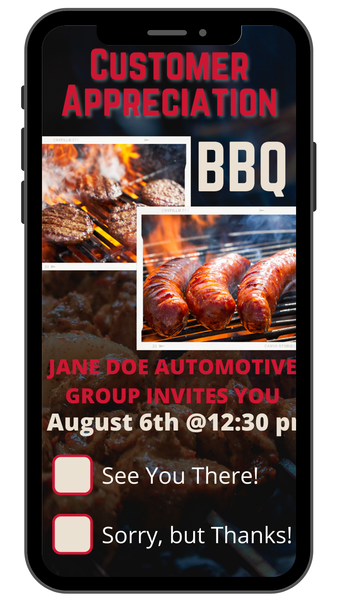 Customer BBQ send Invites
