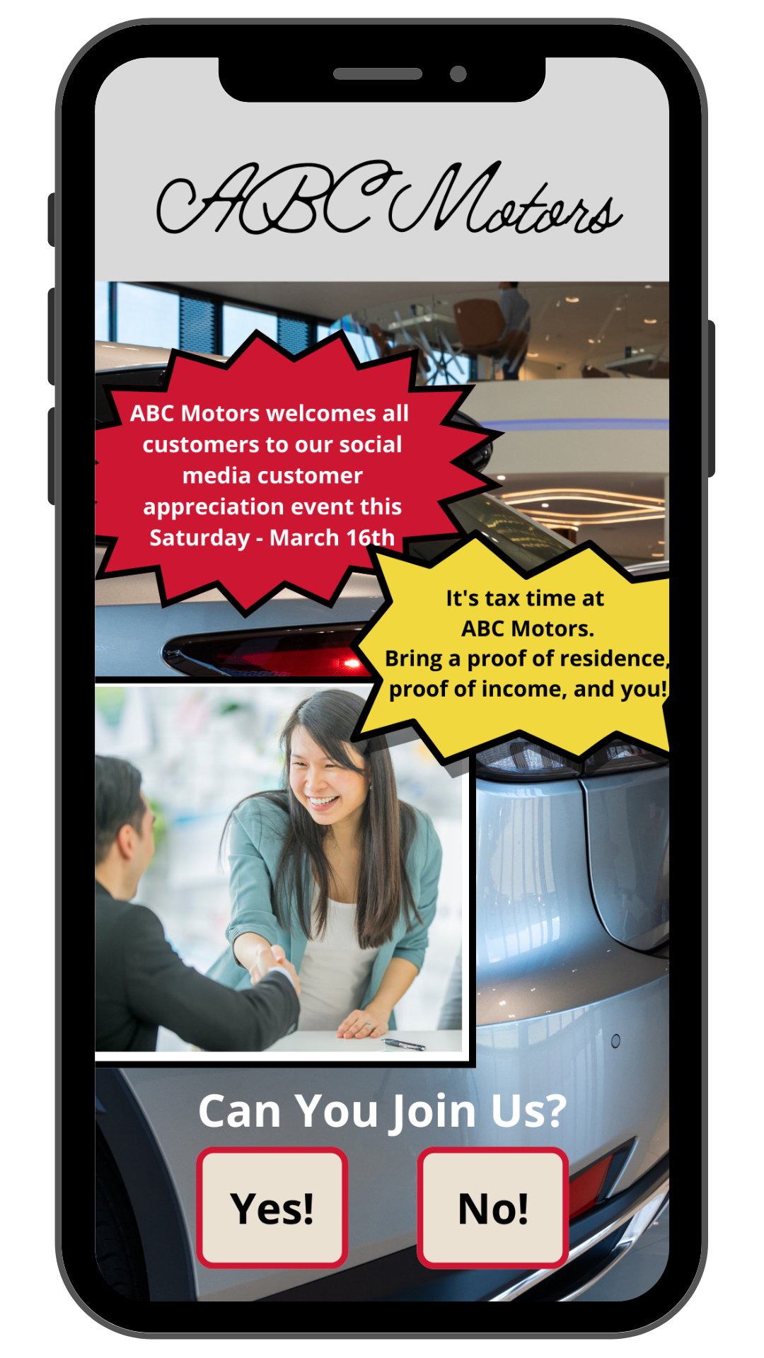 ABC Motors Tax Event Event planner